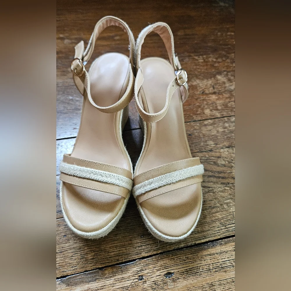 Women’s Ankle-Strap Cream Espadrille Sandals